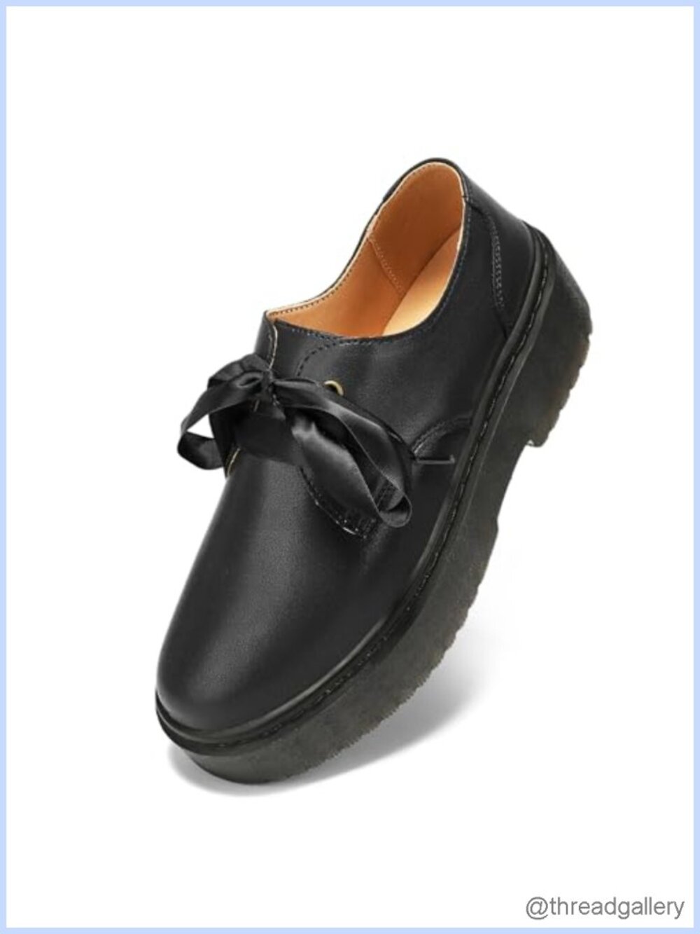 Vegan Leather Platform Chunky Loafers Slip On Comfort Work Shoes